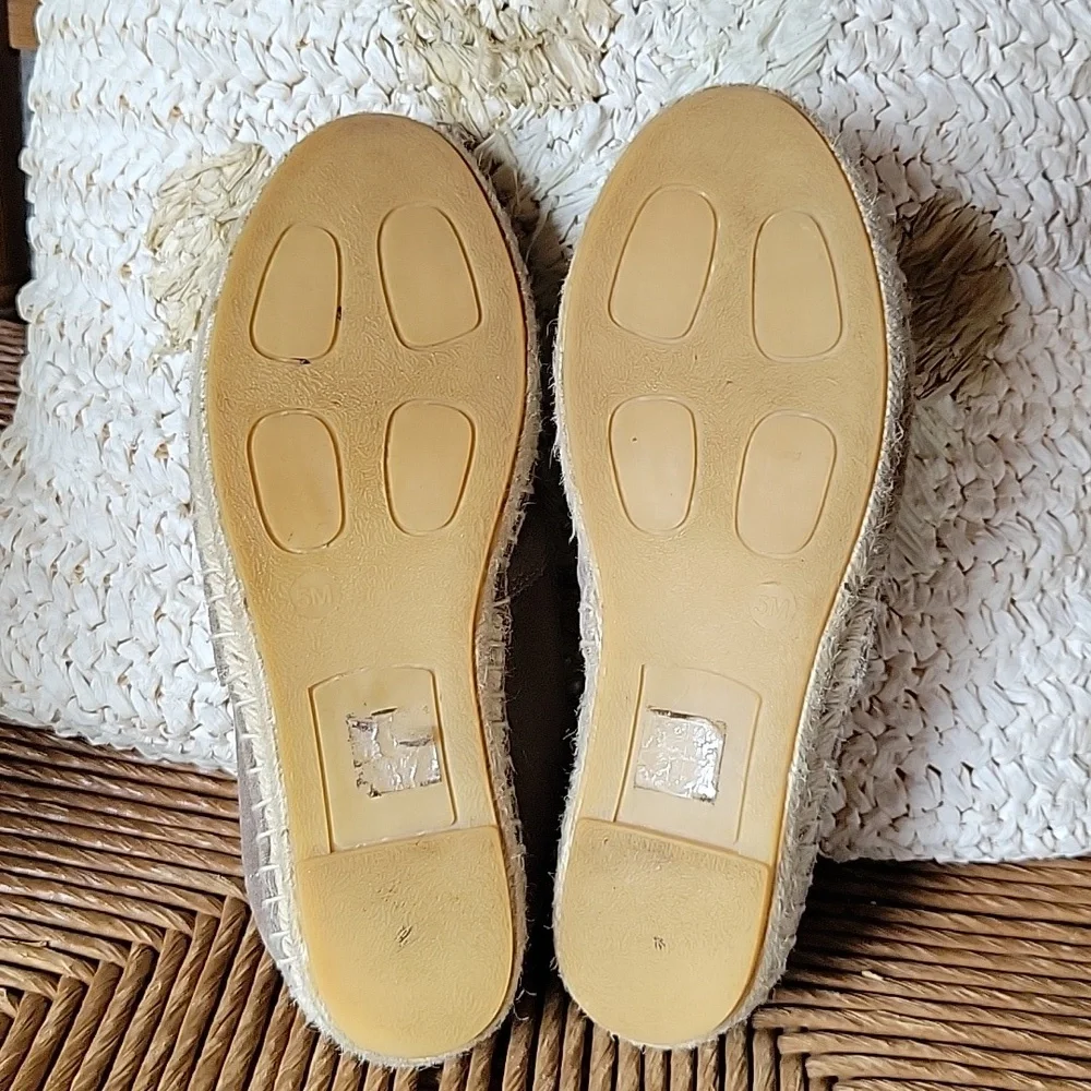Vince Robin Espadrille Taupe Suede Flat Loafers, size 5M